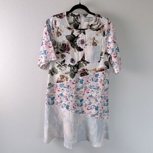 Paul & Joe NWT Mixed Floral Print Short Sleeve Dress New Designer Women’s Size 8